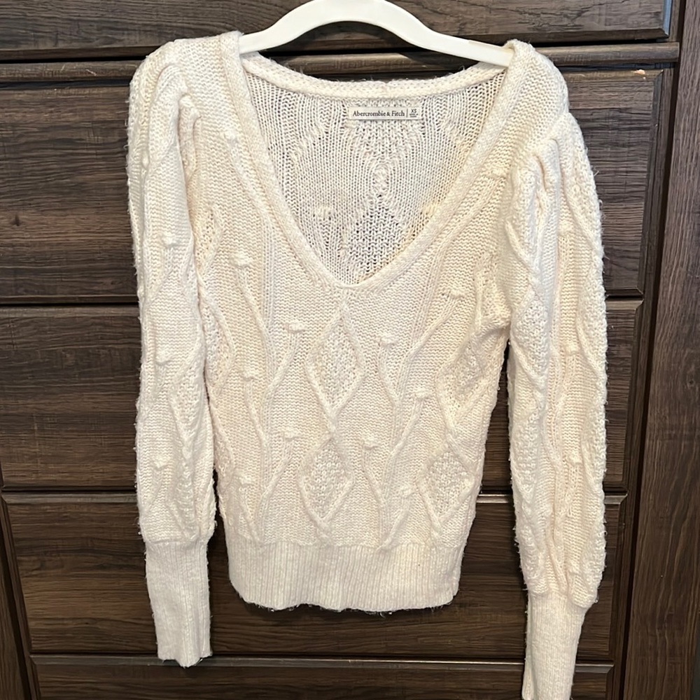 Abercrombie and Fitch cream sweater